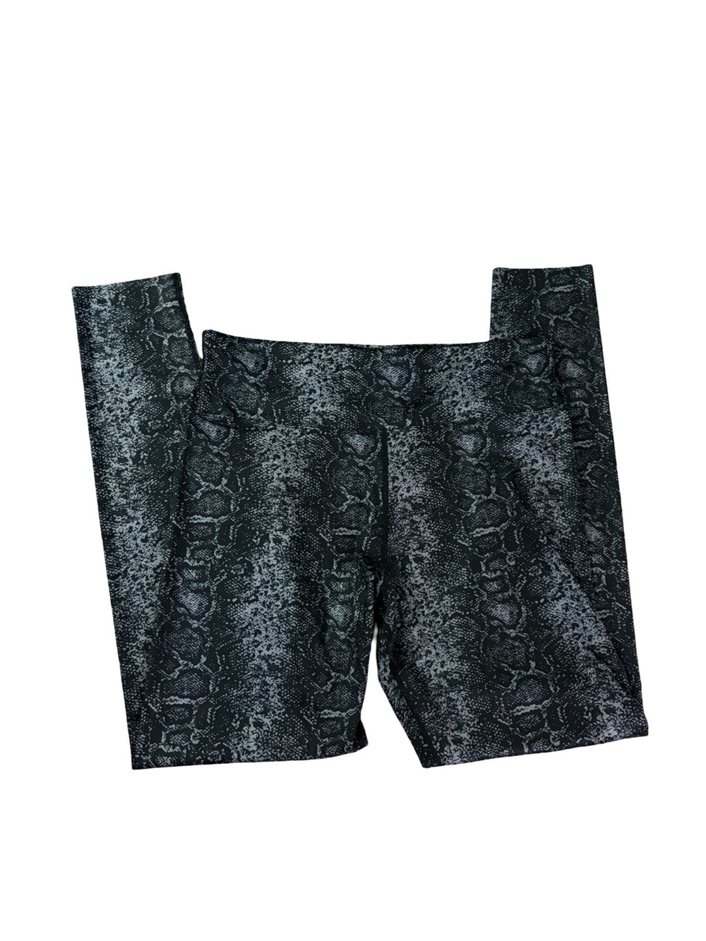 NWT Halston Studio Snake Print Leggings Women's L Black Gray High Rise - Picture 2 of 10